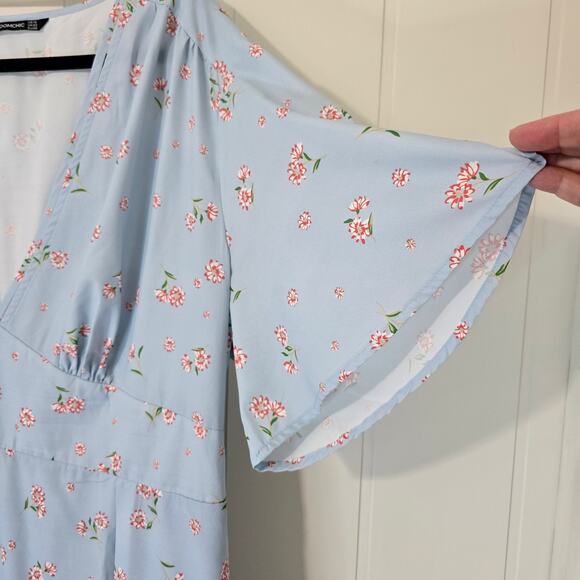 Bloomchic Blue Floral Dress Cottagecore Boho - Picture 7 of 10